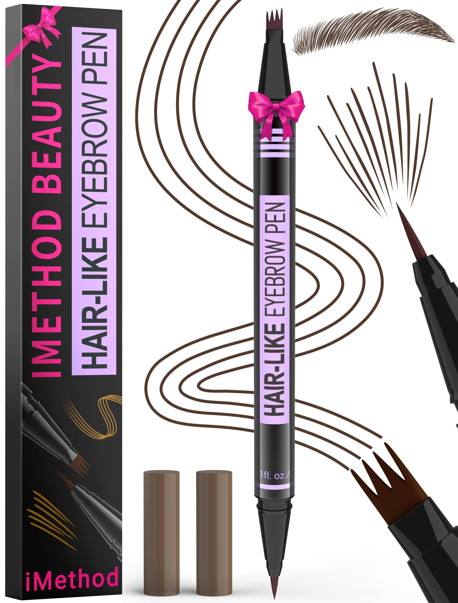 iMethod Eyebrow Pen - Eyebrow Pencil Magic 2-in-1 Eye Brow Pencils for Women