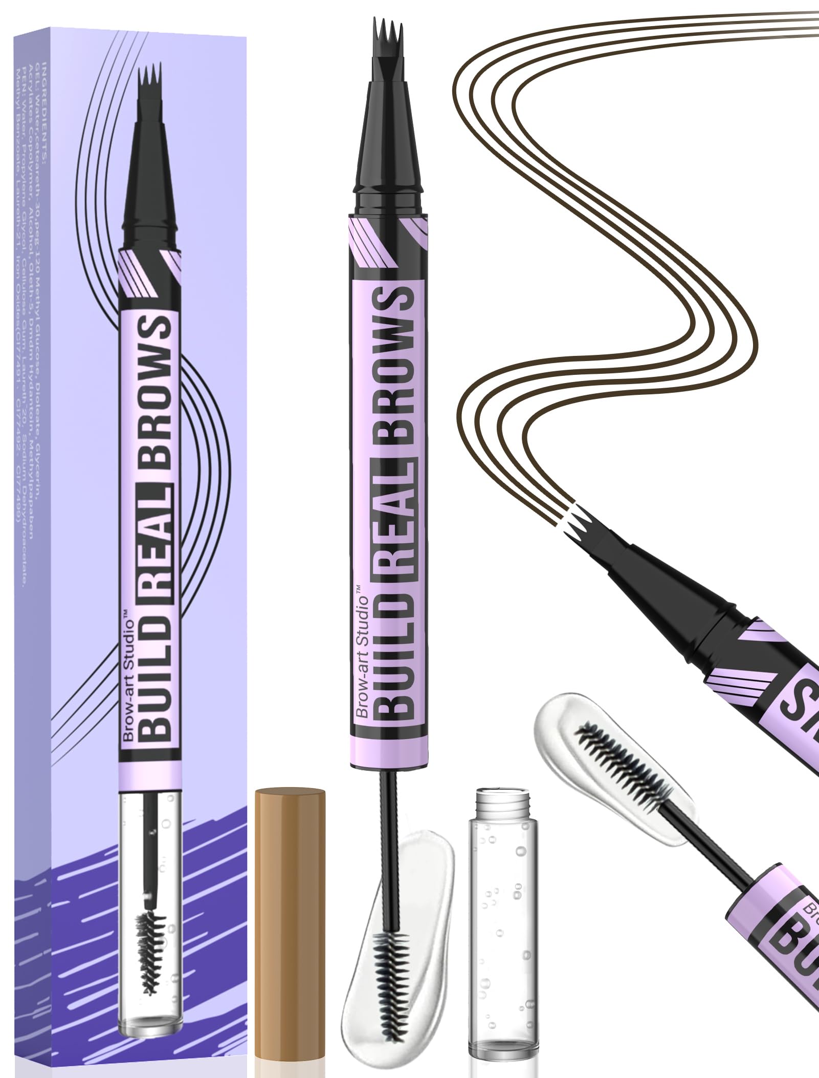 iMethod 2-in-1 Eyebrow Pen & Spoolie Brush with Eyebrow Gel