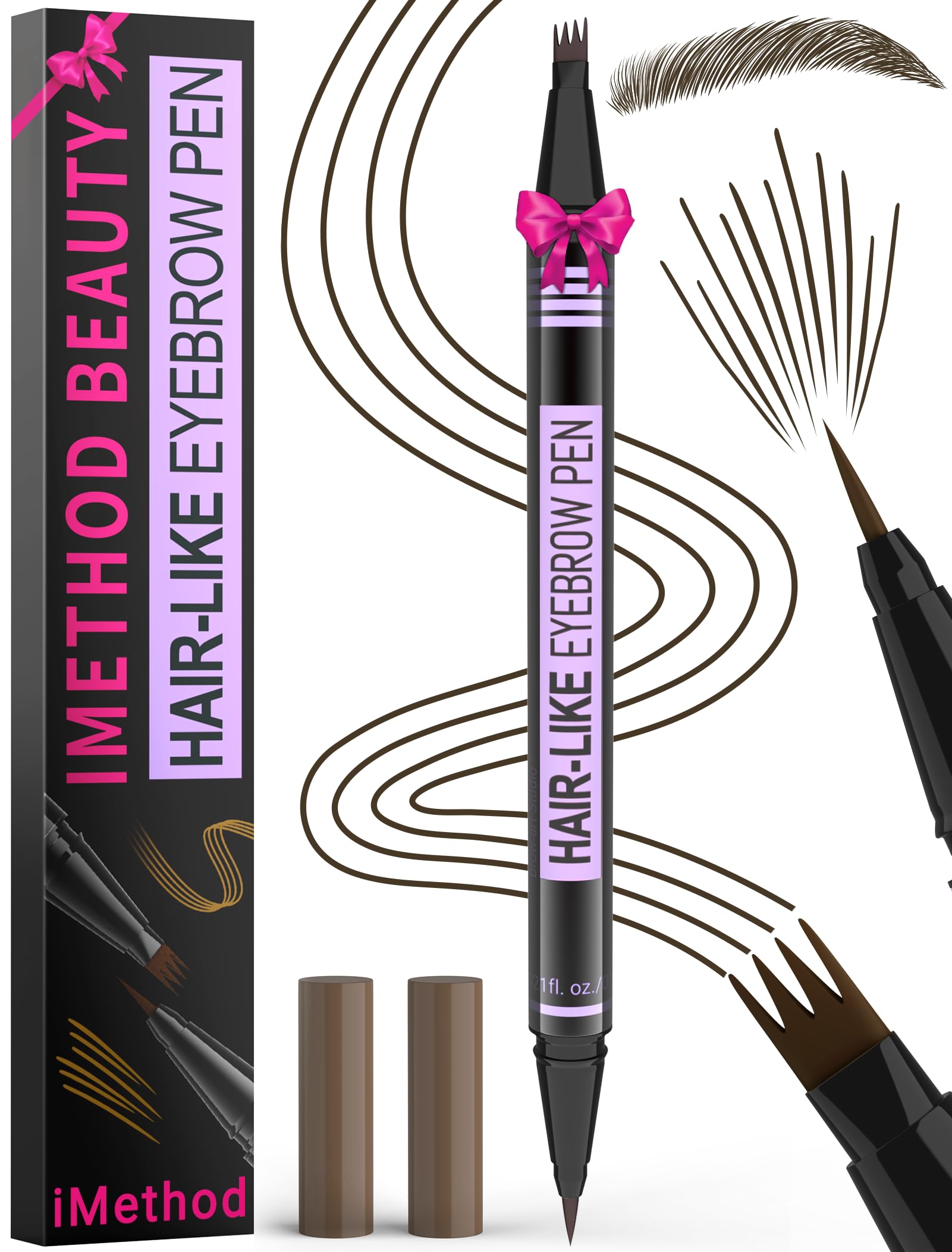 iMethod Eyebrow Pen - Eyebrow Pencil Magic 2-in-1 Eye Brow Pencils for Women