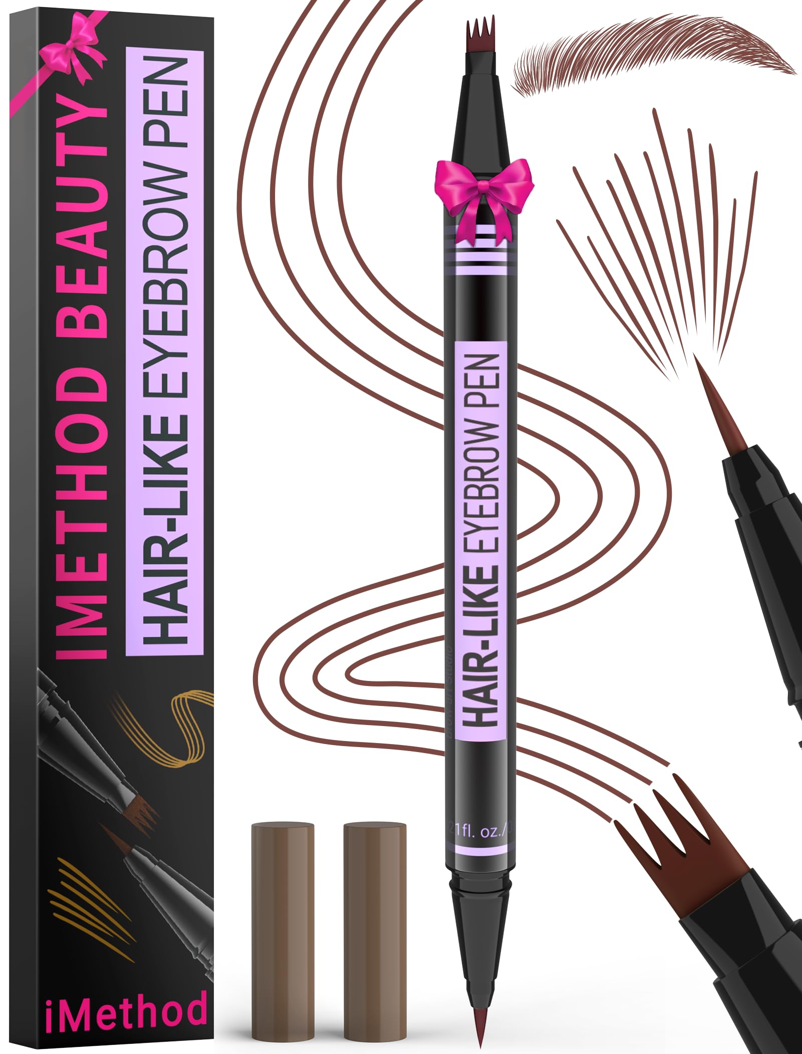 iMethod Eyebrow Pen - Eyebrow Pencil Magic 2-in-1 Eye Brow Pencils for Women