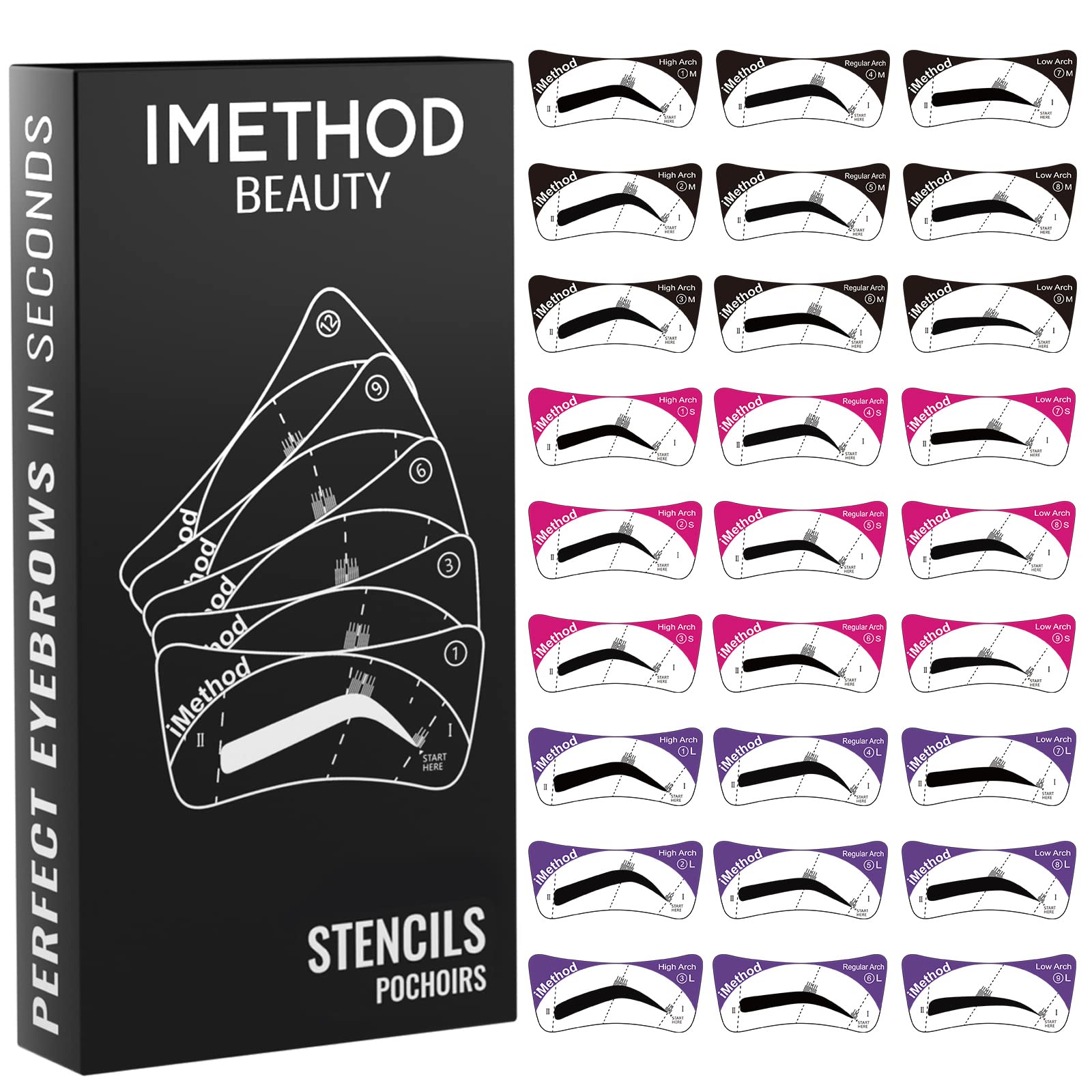27 Eyebrow Stencils