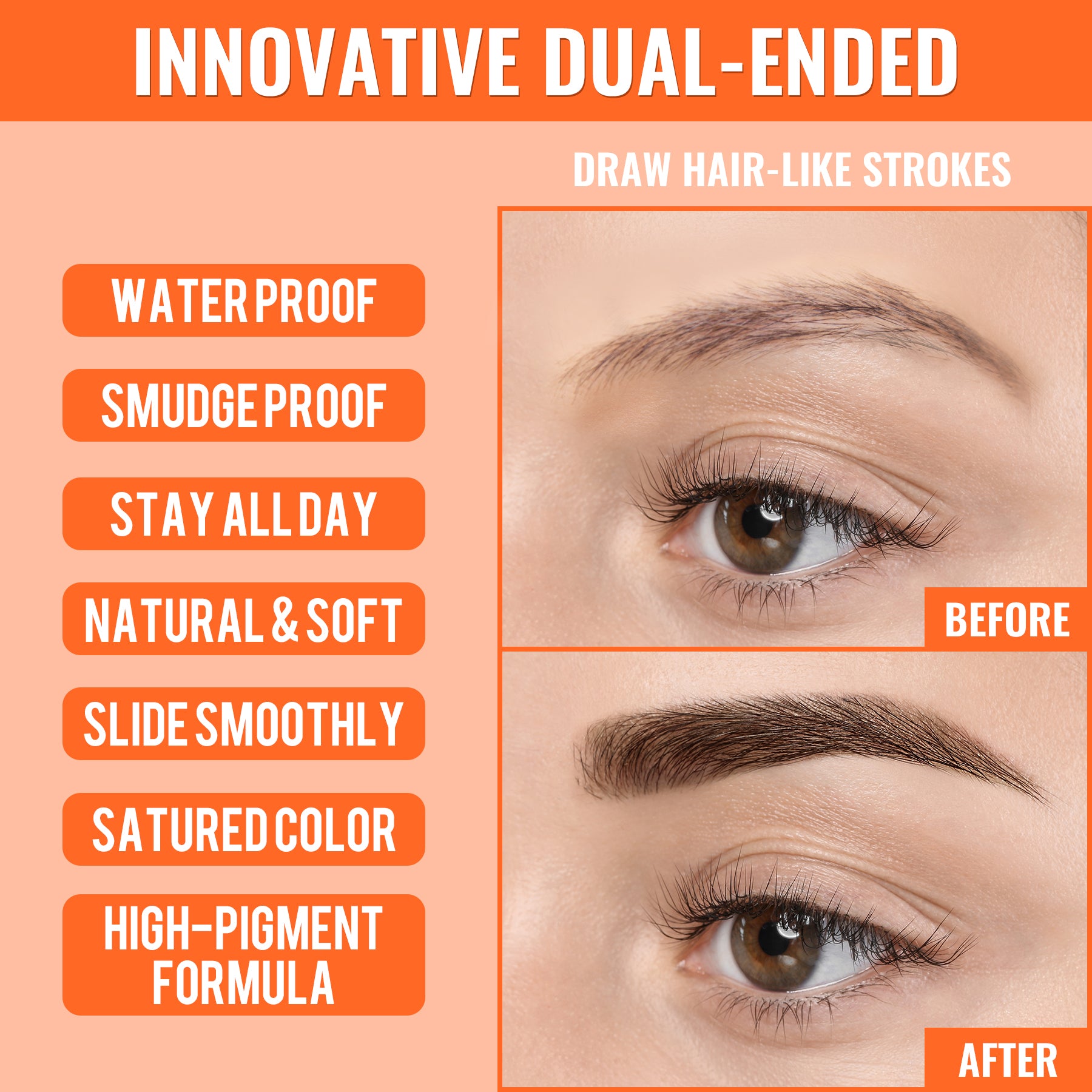 iMethod 2-in-1 Microblading Eyebrow Pen with Square Brush