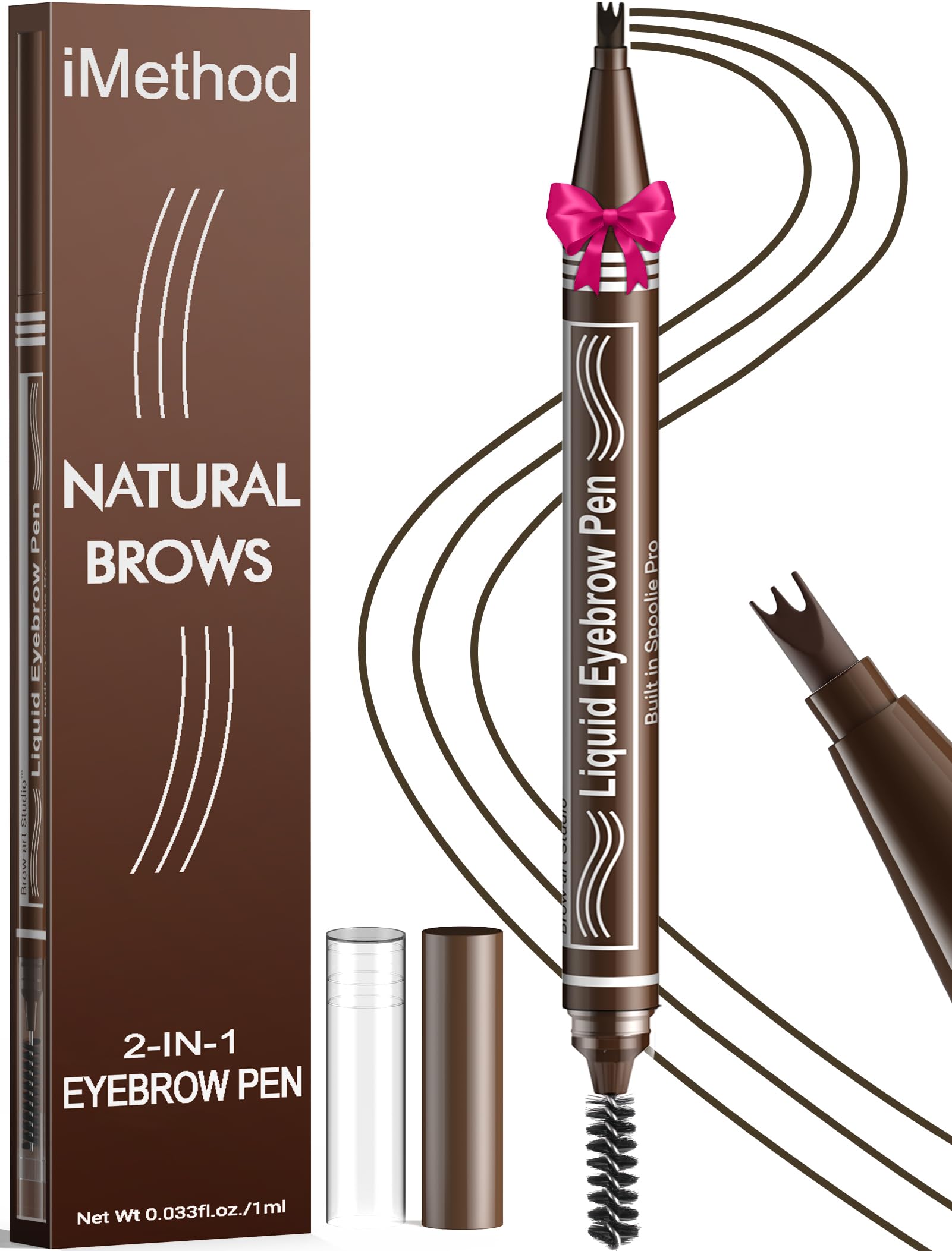 iMethod 2-in-1 Liquid Eyebrow Pen & Spoolie Brush