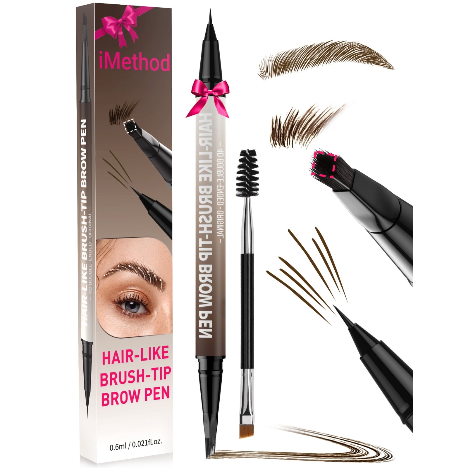 iMethod 2-in-1 Microblading Eyebrow Pen with Square Brush