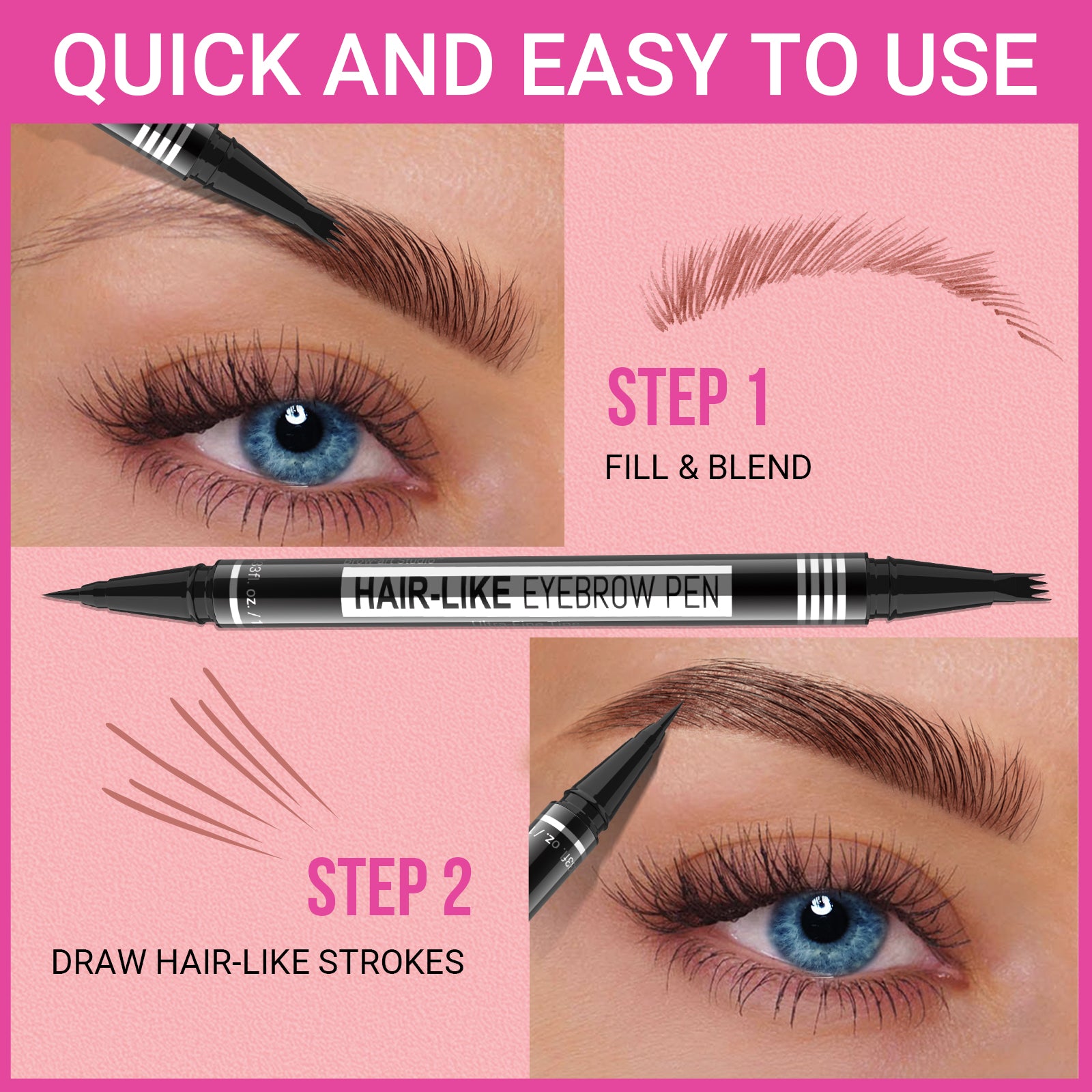 iMethod Eyebrow Pen - Eyebrow Pencil Magical 2-in-1 Eye Brow Pencils for Women