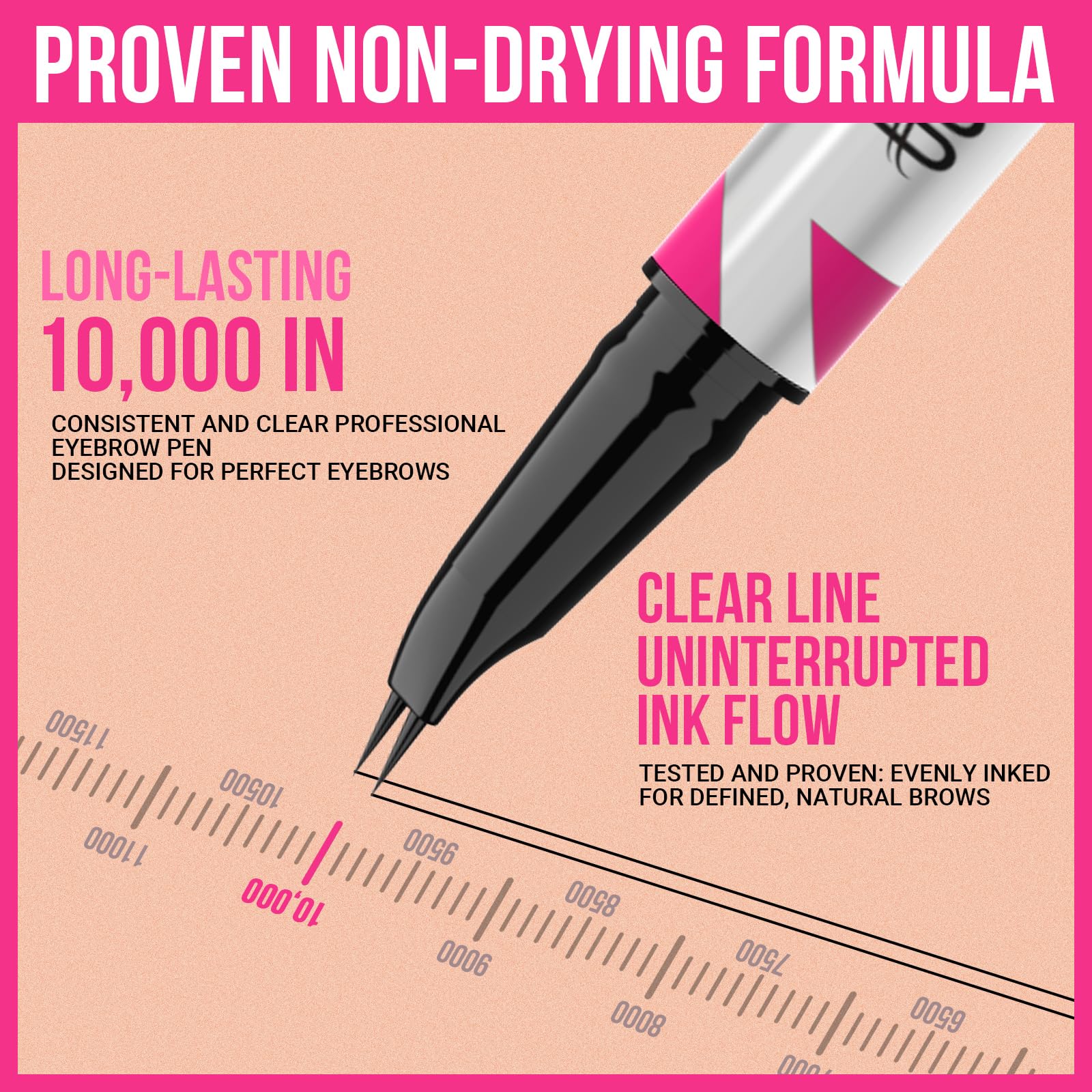 iMethod Curved Eyebrow Pen - Eyebrow Pencil 2-in-1 Dual-Ended Eyebrow Pen with Curved Tip and Precise Brush-Tip