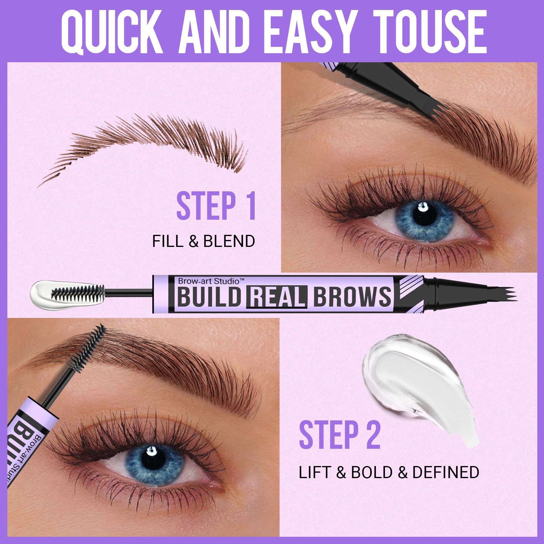 iMethod 2-in-1 Eyebrow Pen & Spoolie Brush with Eyebrow Gel